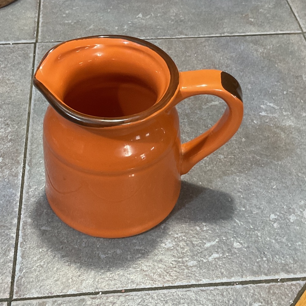 Orange Ceramic Pitcher